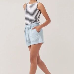 Pact Light Wash Paperbag Shorts XS